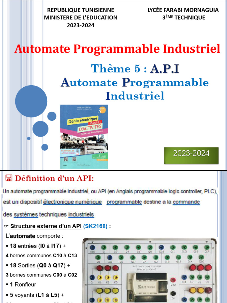 2 Thème 5 API Automate Programmable Industriel | PDF | Informatique ...