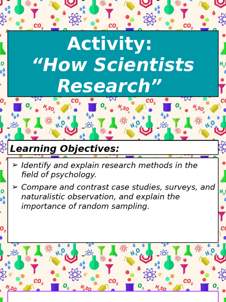  how scientists research assignment pdf experiment bias