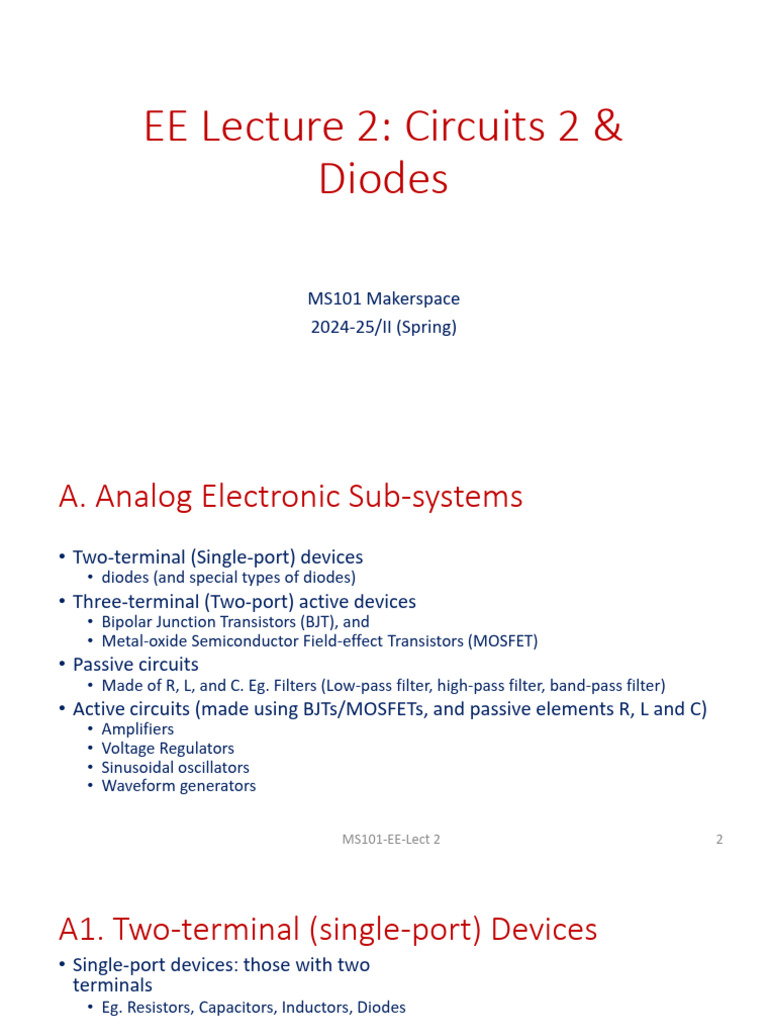Circuits and Diodes Overview | PDF | Electrical Impedance | Electronic ...