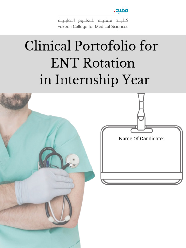 Clinical Portofolio For ENT Rotation in Internship Year: Name of ...