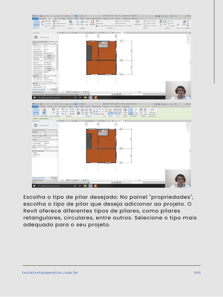 Como Inserir Pilares e Vigas no Revit | PDF | Viga | Engenharia Estrutural