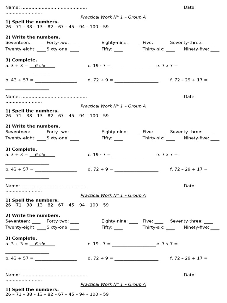 Practical Math Exercises for Students | PDF