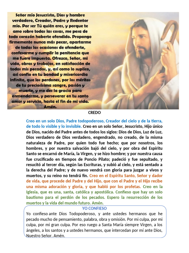 Confesión y Credo Cristiano | PDF