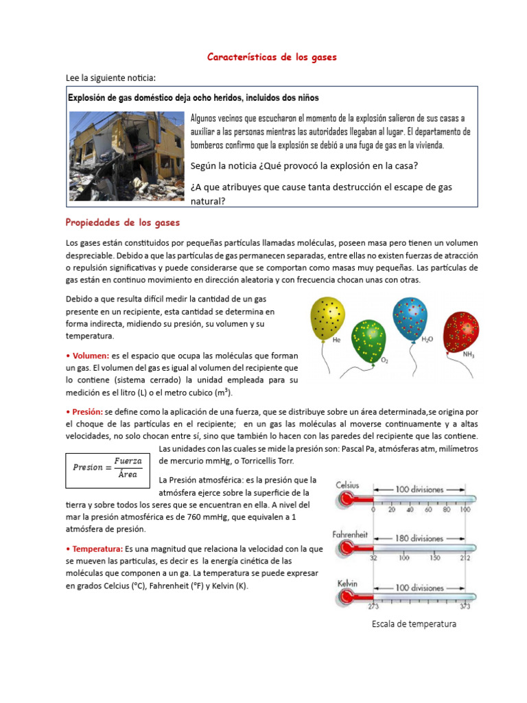 Propiedades y leyes de los gases | PDF | Gases | Presión
