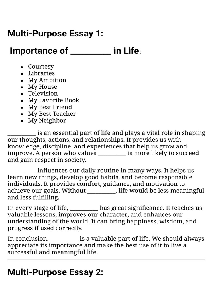Multi Essay For 10th | PDF | Disciplines | Happiness
