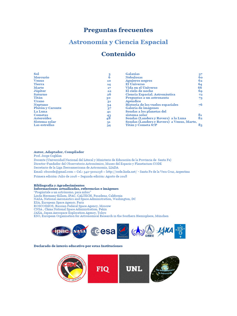 Preguntas Frecuentes sobre Astronomía | PDF | Saturno | Neptuno