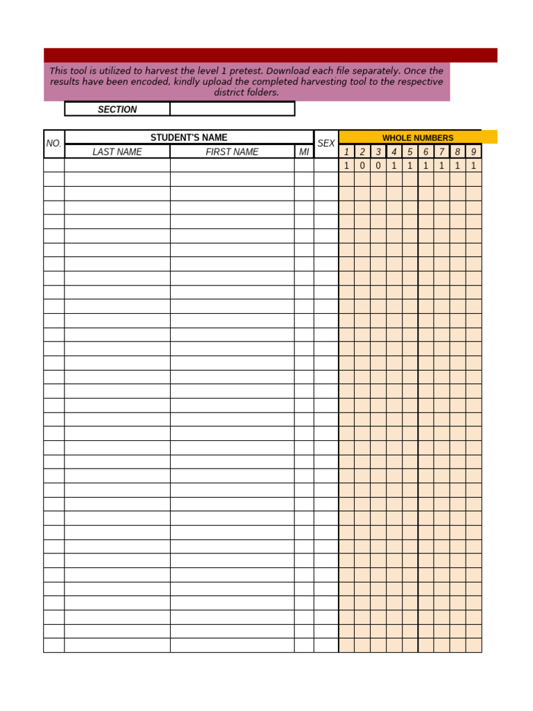 Harvesting Tool Template - Nit2l | PDF