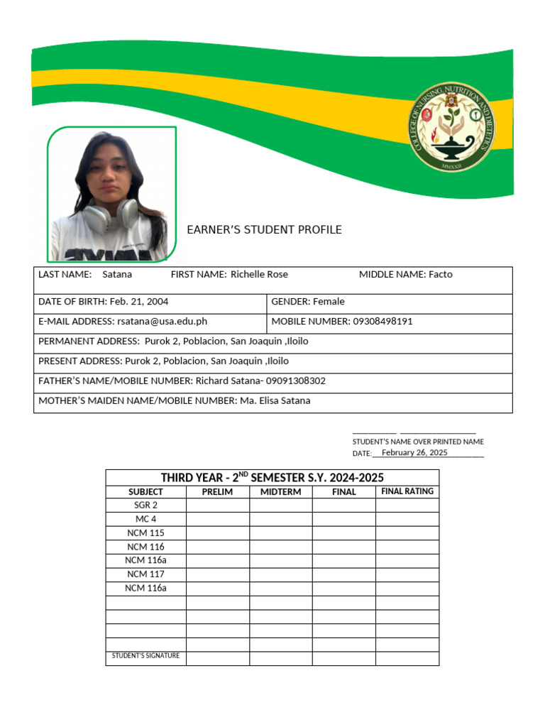 Satana Students Profile | PDF