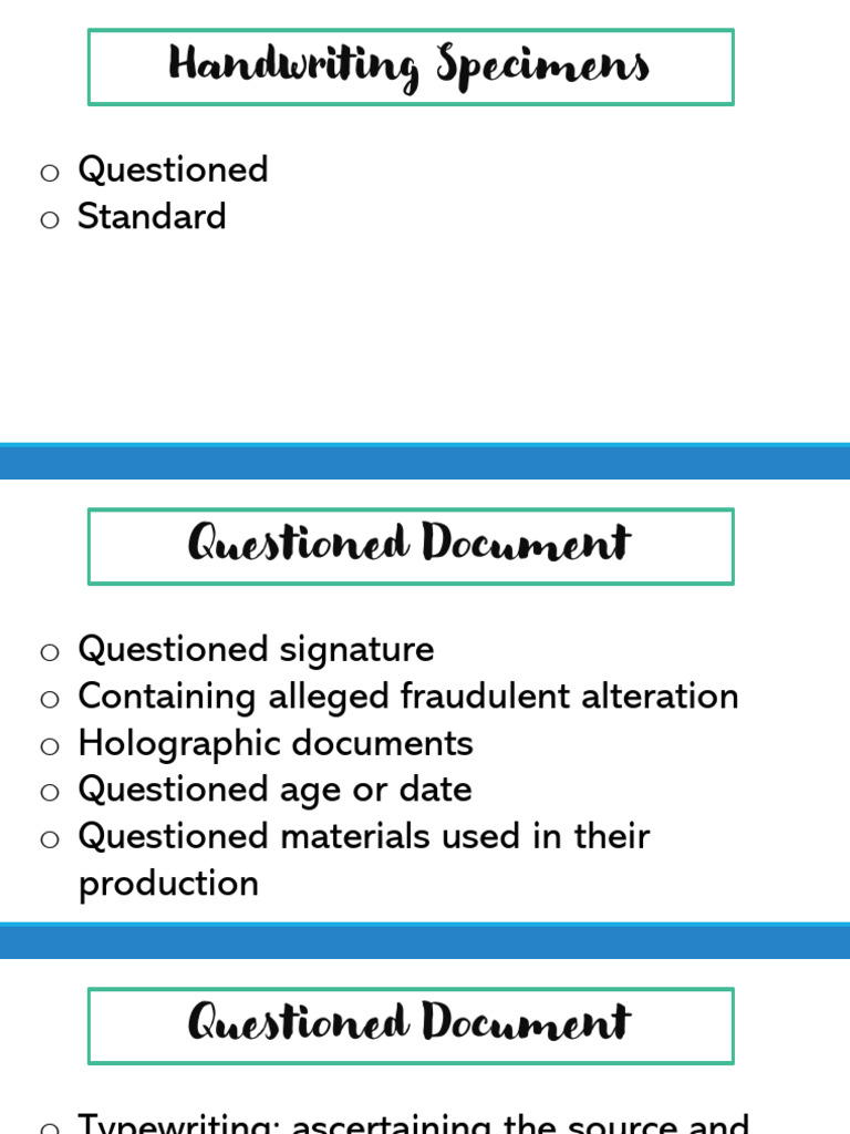 Guide to Handwriting Specimens Analysis | PDF