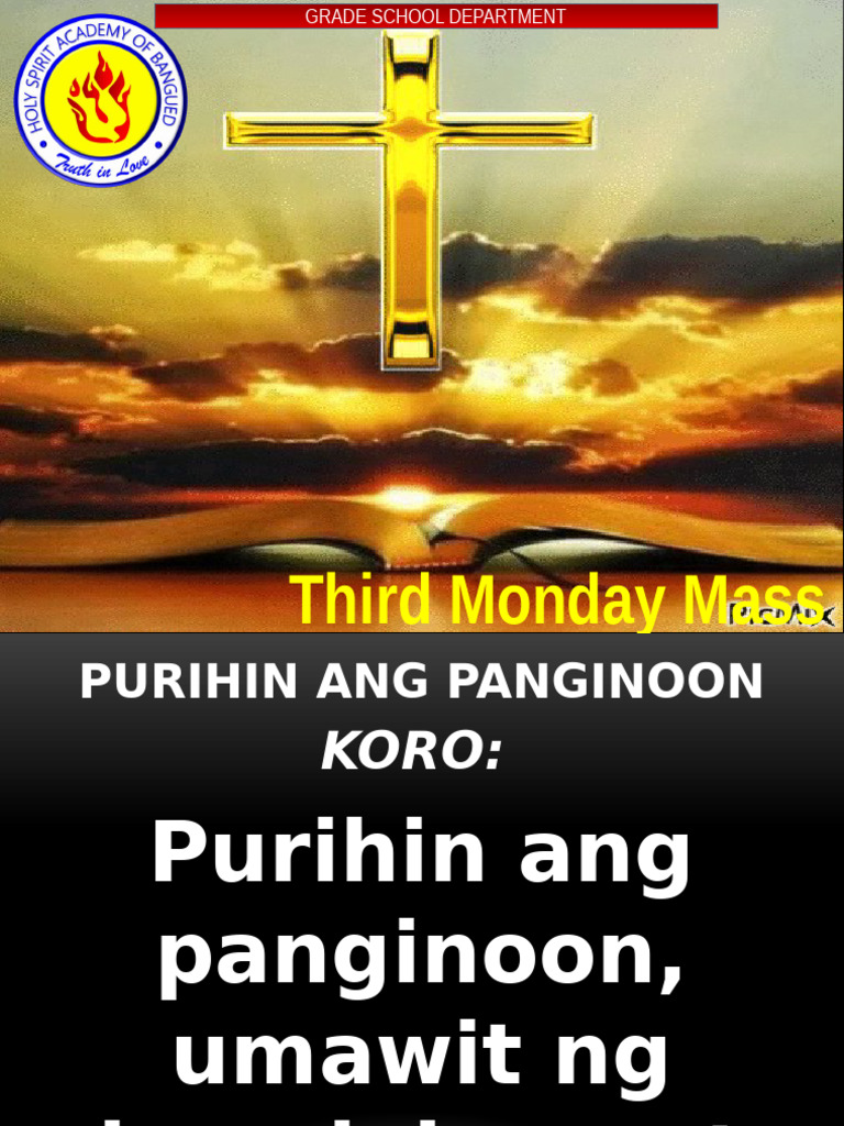 Third Monday Mass Program Guide | PDF | Lord's Prayer | Catholic Liturgy