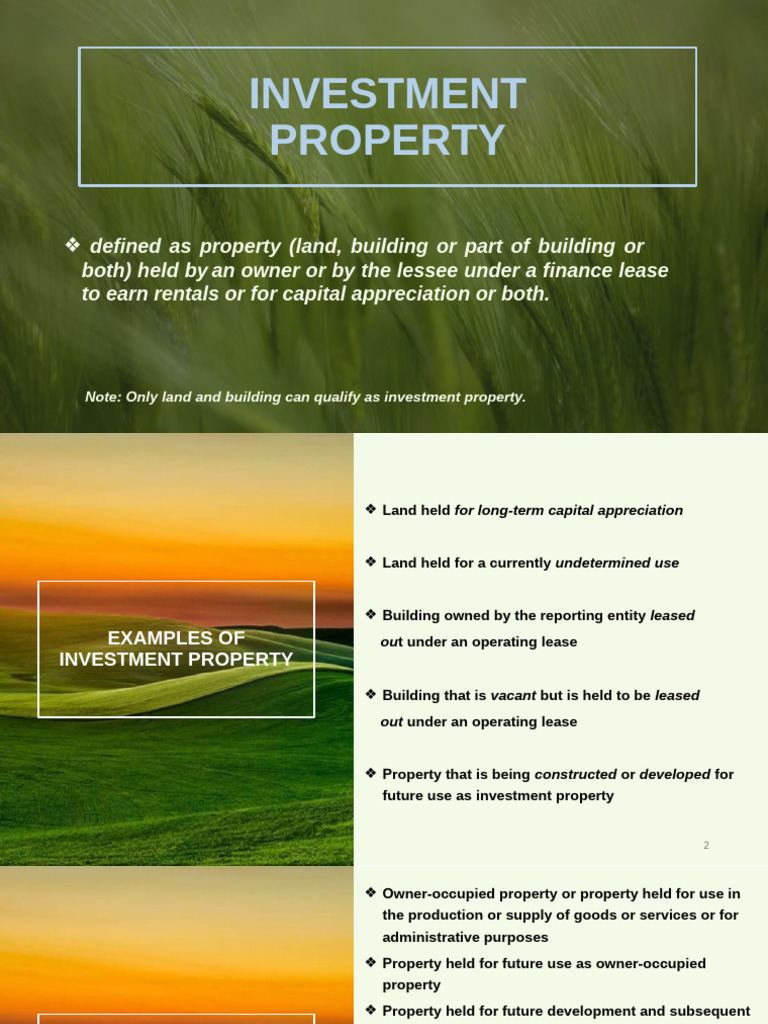 Understanding Investment Property Basics | PDF | Fair Value | Lease