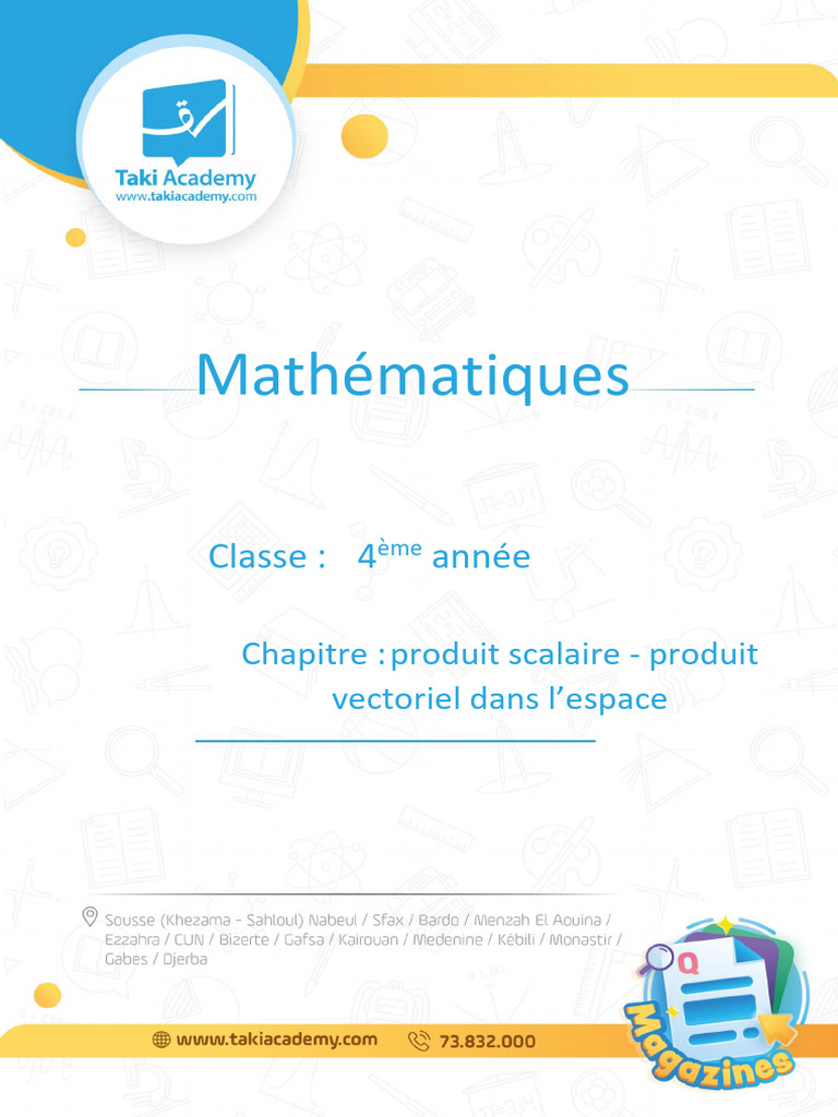 Produit scalaire et vectoriel en 3D | PDF | Coordonnées cartésiennes ...