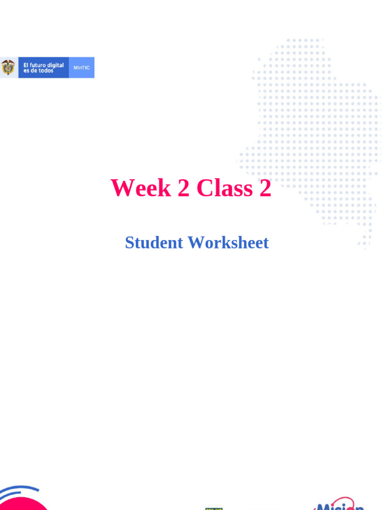 W2 C2 Student Worksheet | PDF | Vocabulary | Computing