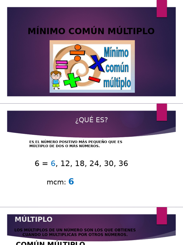 Mínimo Común Múltiplo Exposicion | PDF