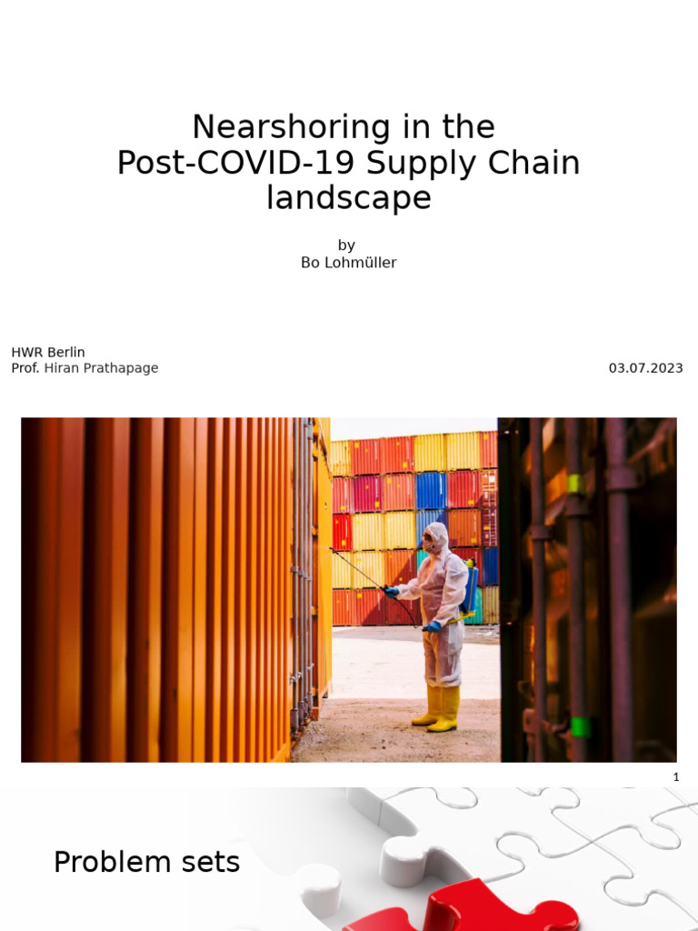 Supply Chains and The Pandemic | PDF | Outsourcing | Offshoring