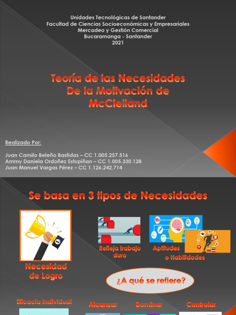 Necesidades Humanas según Maslow y McClelland | PDF
