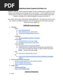 CrochetByGenna Master Supplies_Yarn_Pattern List