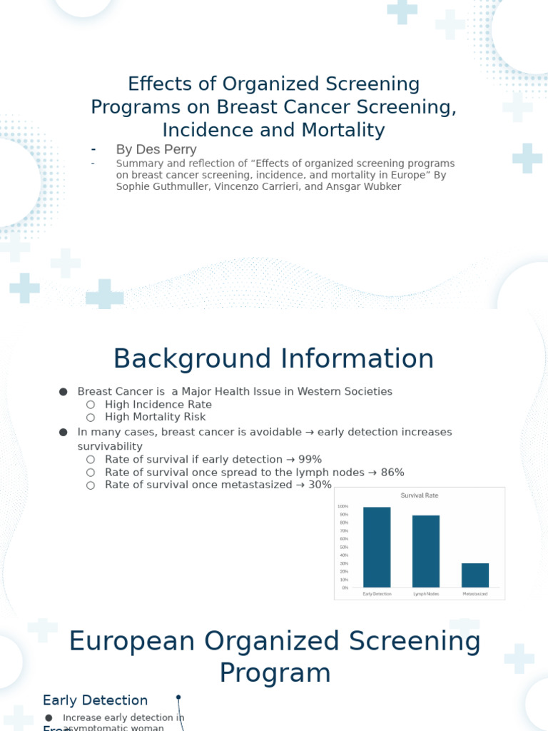 Impact of Organized Screening on Breast Cancer | PDF | Mammography ...