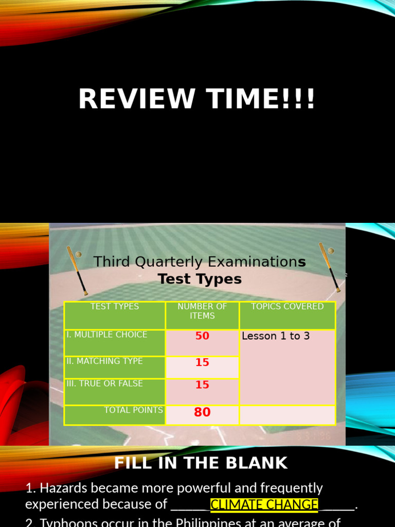 Third Quarterly Exam on Hazards and Risks | PDF | Hazards | Natural ...