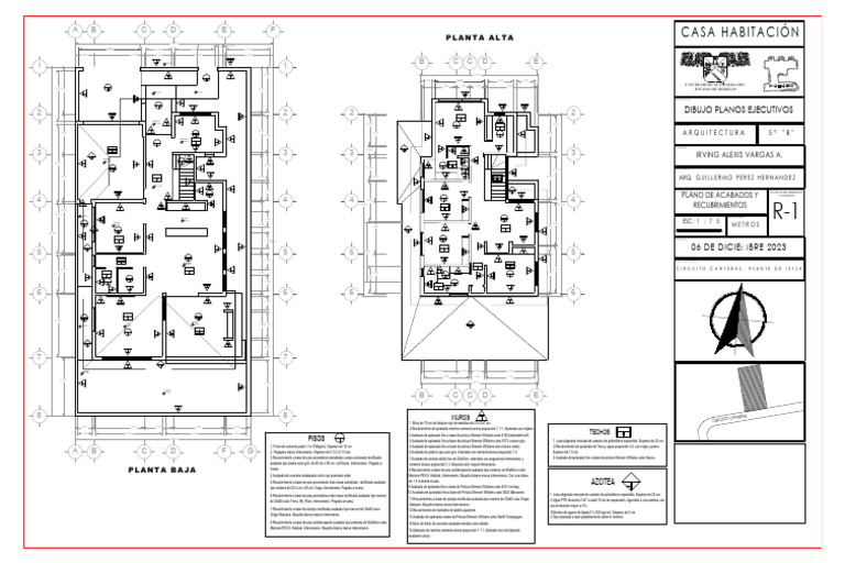 Planos de Acabados en Arquitectura | PDF