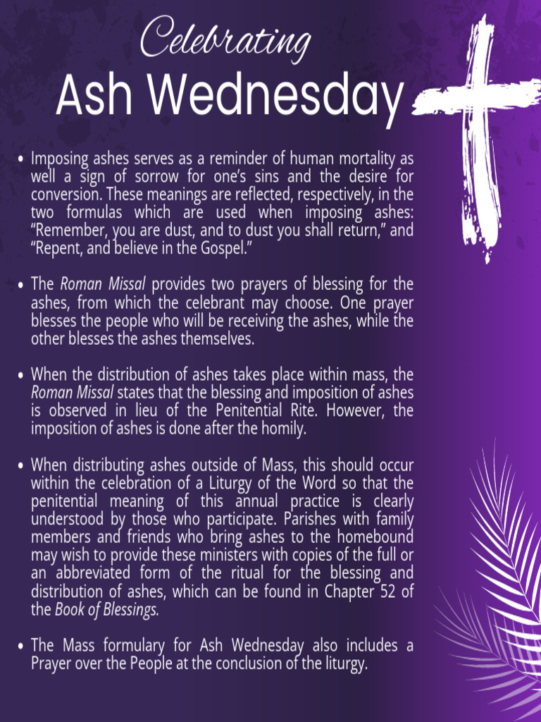 Understanding Ash Wednesday Rituals | PDF