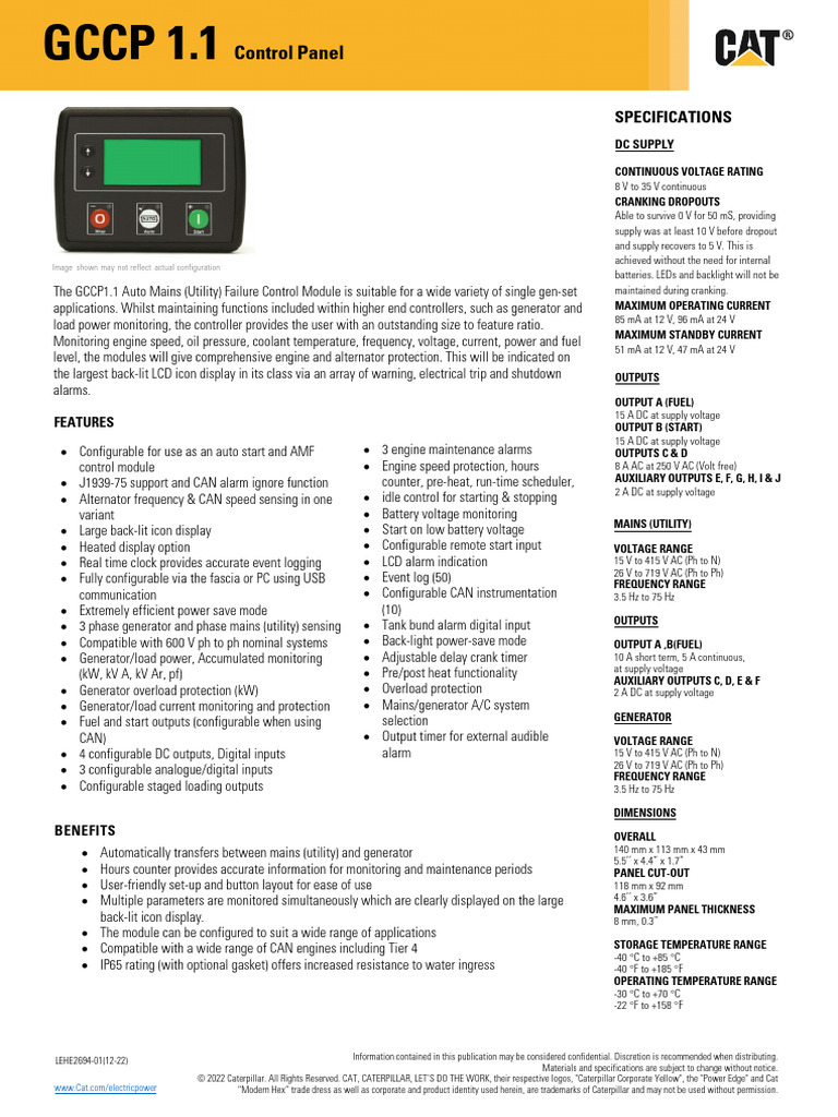 GCCP 1.1 Control Panel Overview | PDF | Power Supply | Mains Electricity