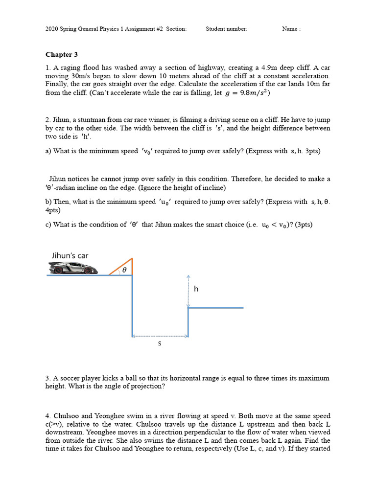 Physics Assignment: Motion & Forces Analysis | PDF | Force | Mass