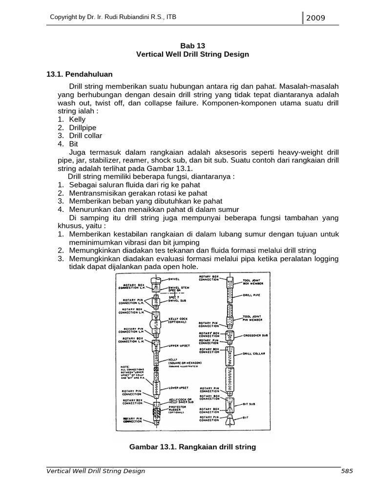 Desain Drill String Sumur Vertikal | PDF