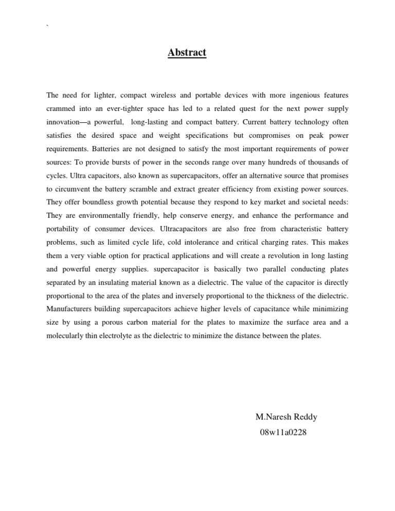 Supercapacitors: The Future of Power Supply | PDF