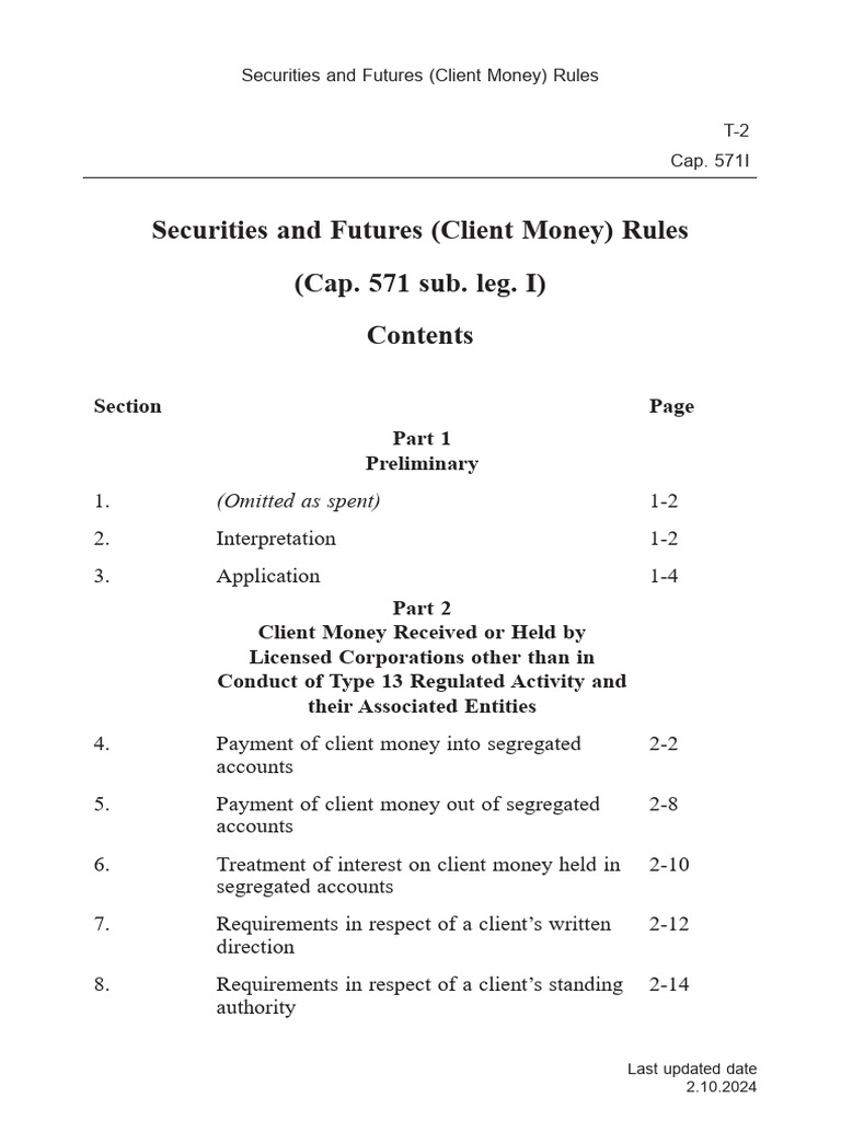 Client Money Rules for Securities Firms | PDF | Corporations ...