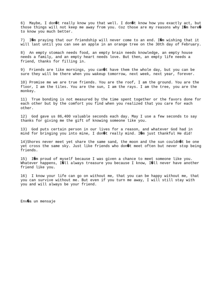 Heartfelt Friendship Quotes | PDF
