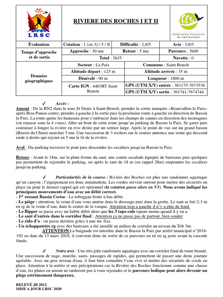 Test de débit à la rivière des Roches | PDF