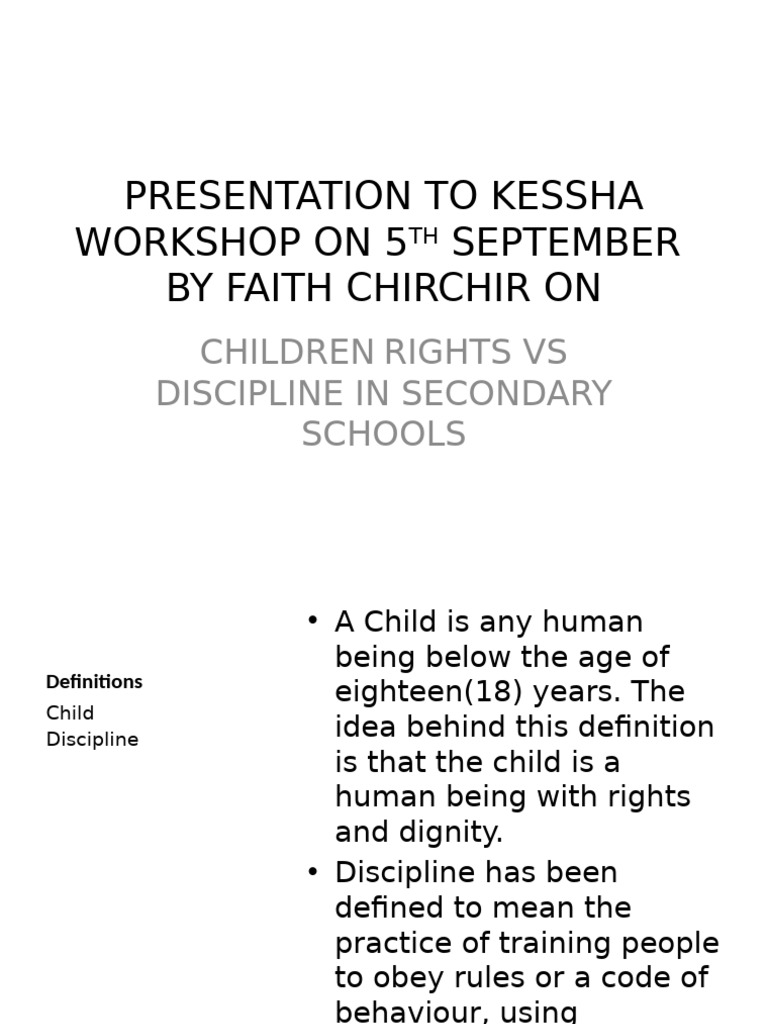 Children’s Rights and School Discipline | PDF | Crimes | Crime & Violence