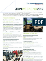Newcastle University Convocation Weekend 2012 programme