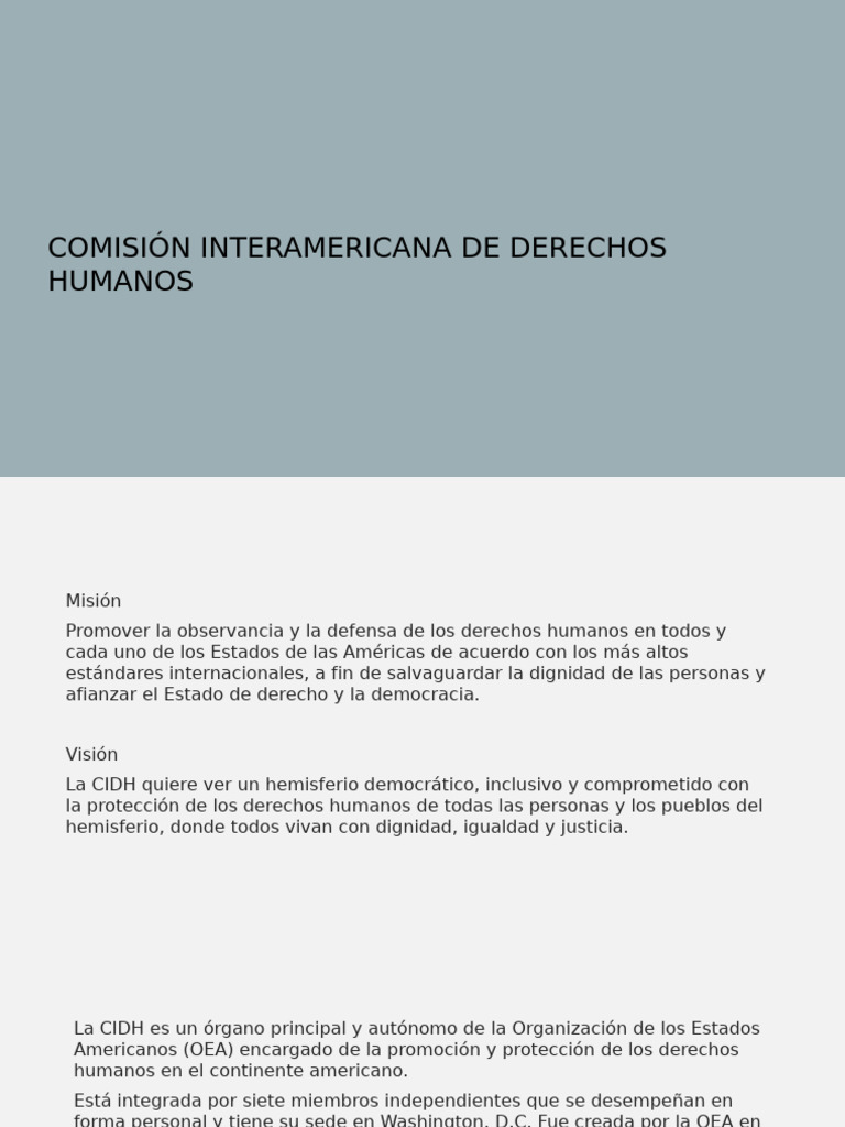 Historia y Función de la CIDH | PDF | Convenio europeo de derechos ...