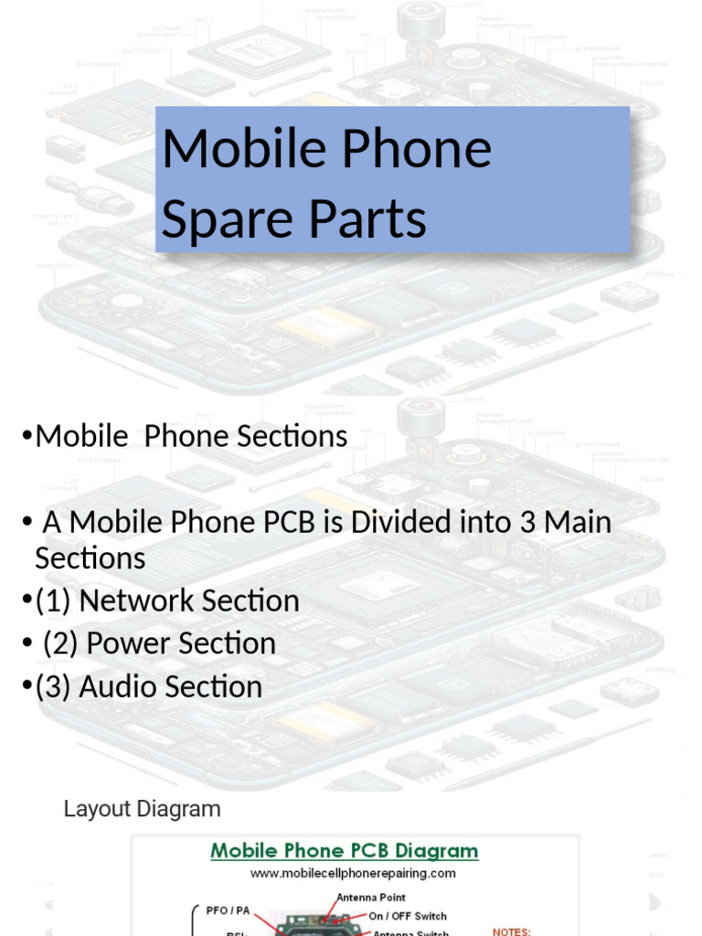 Mobile Phone PCB Sections Explained | PDF | Diode | Smartphone