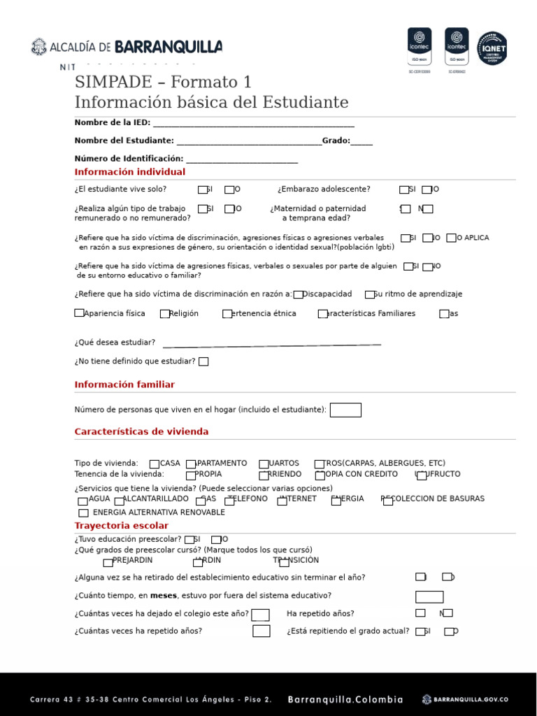 FORMATO_SIMPADE_ACTUALIZADO[1] | PDF | Educación de la primera infancia ...