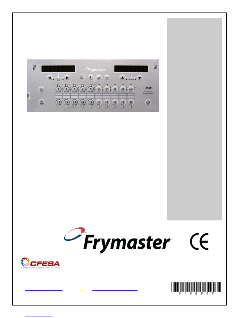 Frymaster 3000 Version 3 Controller Manual | PDF | Daylight Saving Time