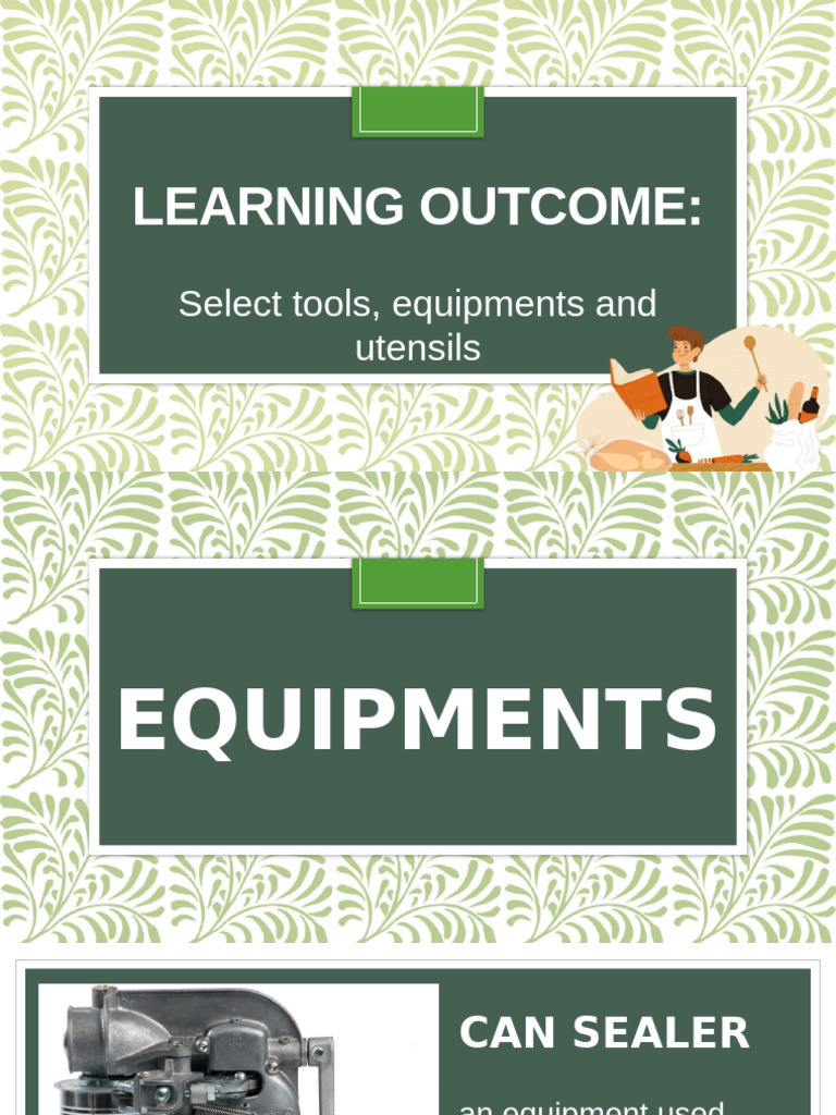 Food Processing - Tools & Equipments | PDF