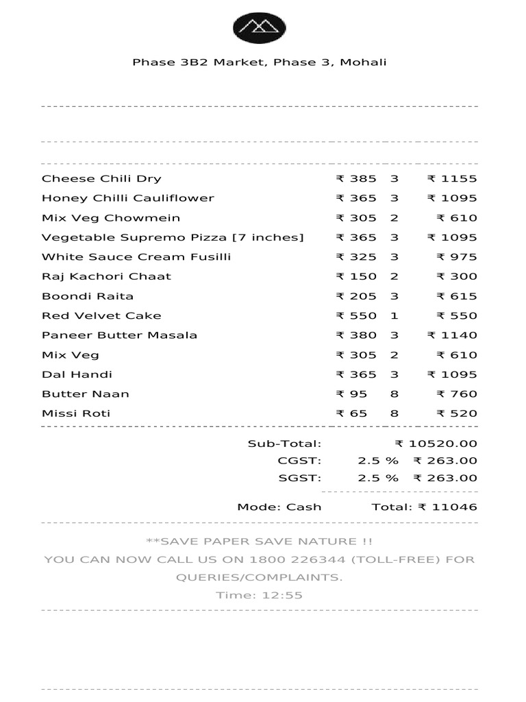Sindhi Sweets Invoice Summary | PDF