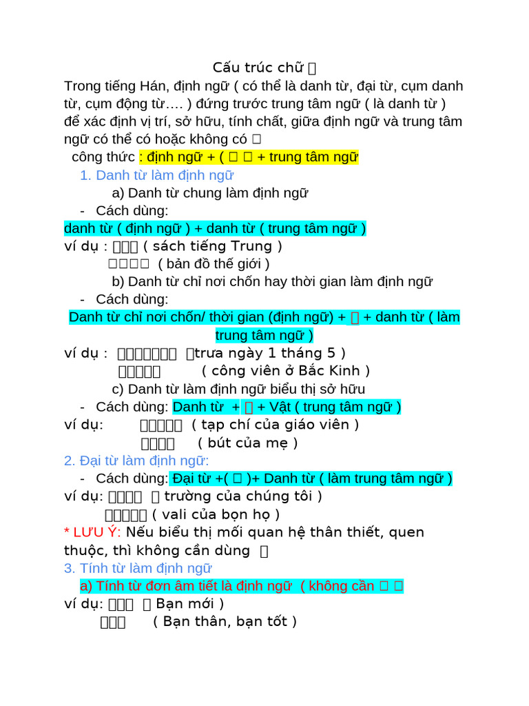 Cấu trúc chữ 的 | PDF
