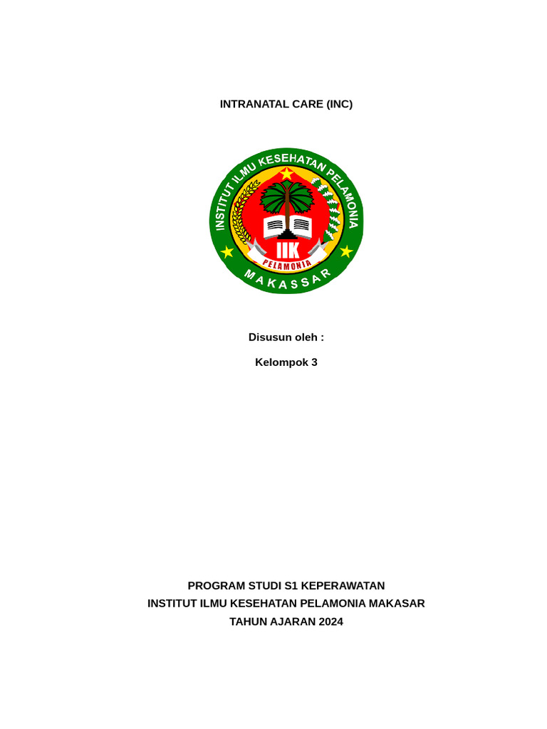 Panduan Intranatal Care untuk Ibu Hamil | PDF