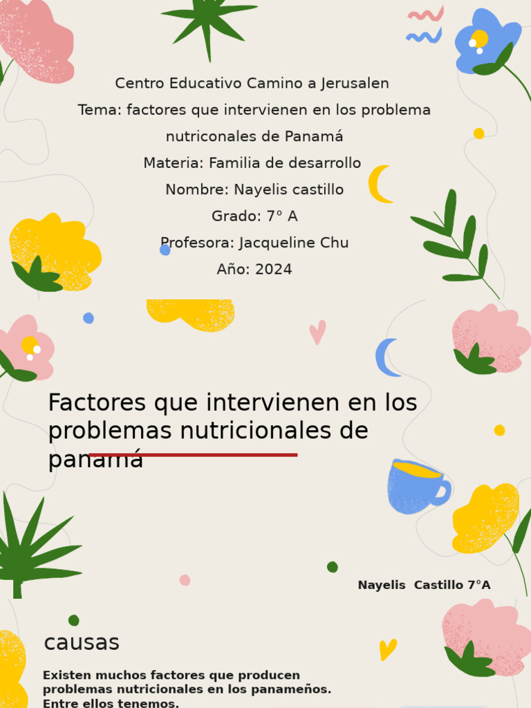 Problemas nutricionales en Panamá | PDF | Alimentos | Nutrición