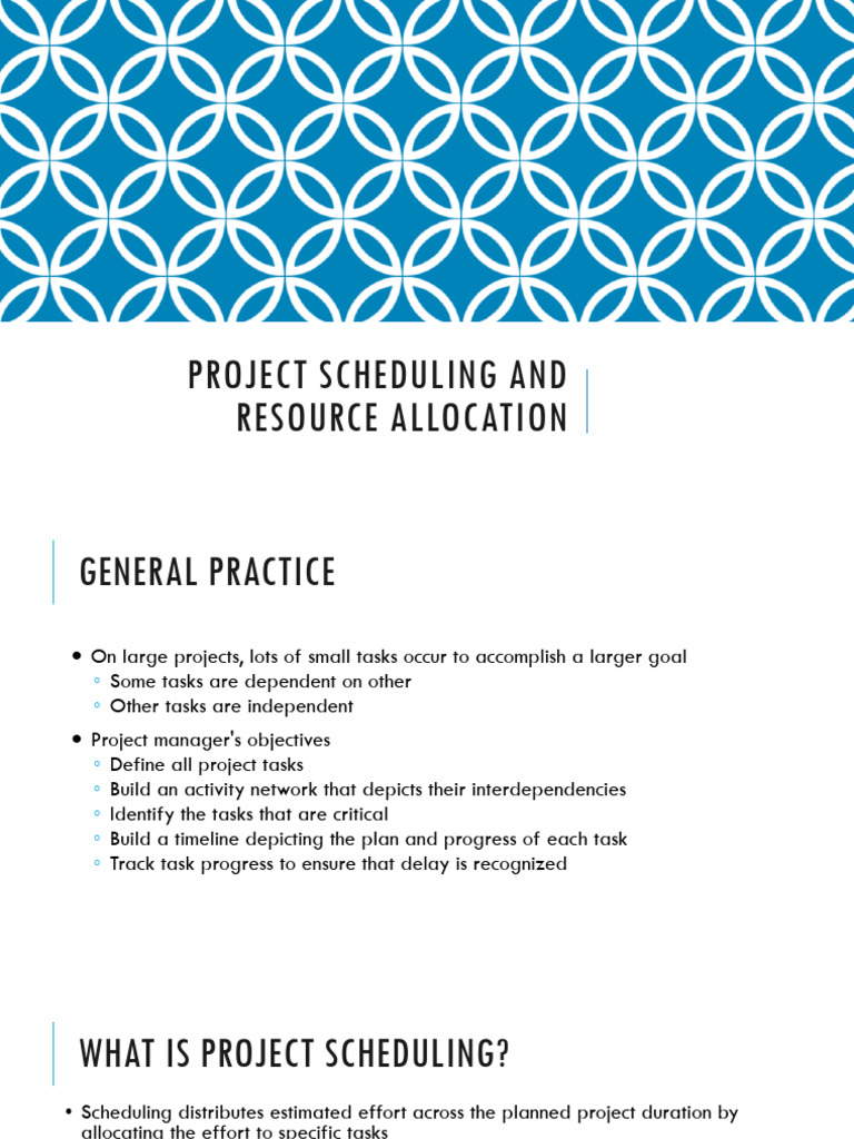 Project Scheduling & Resource Allocation Guide | PDF
