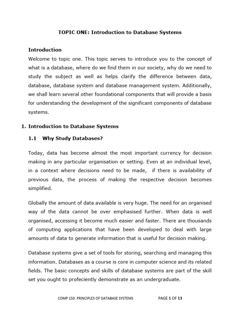 Introduction to Database Systems | PDF | Databases | Computer File