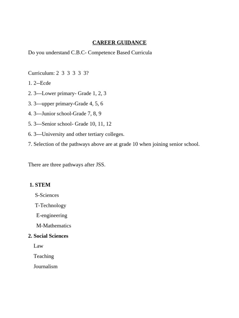 Career Guidance | PDF