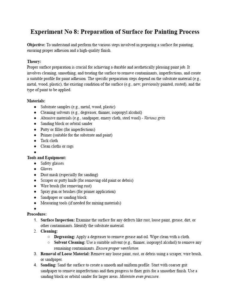 Experiment No 8 | PDF | Paint | Industrial Processes