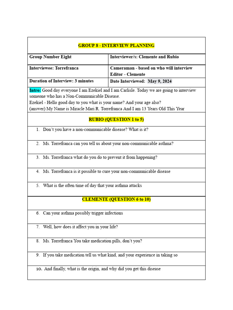 GROUP 8 PT (ENG & MAPEH) Questionnaire | PDF