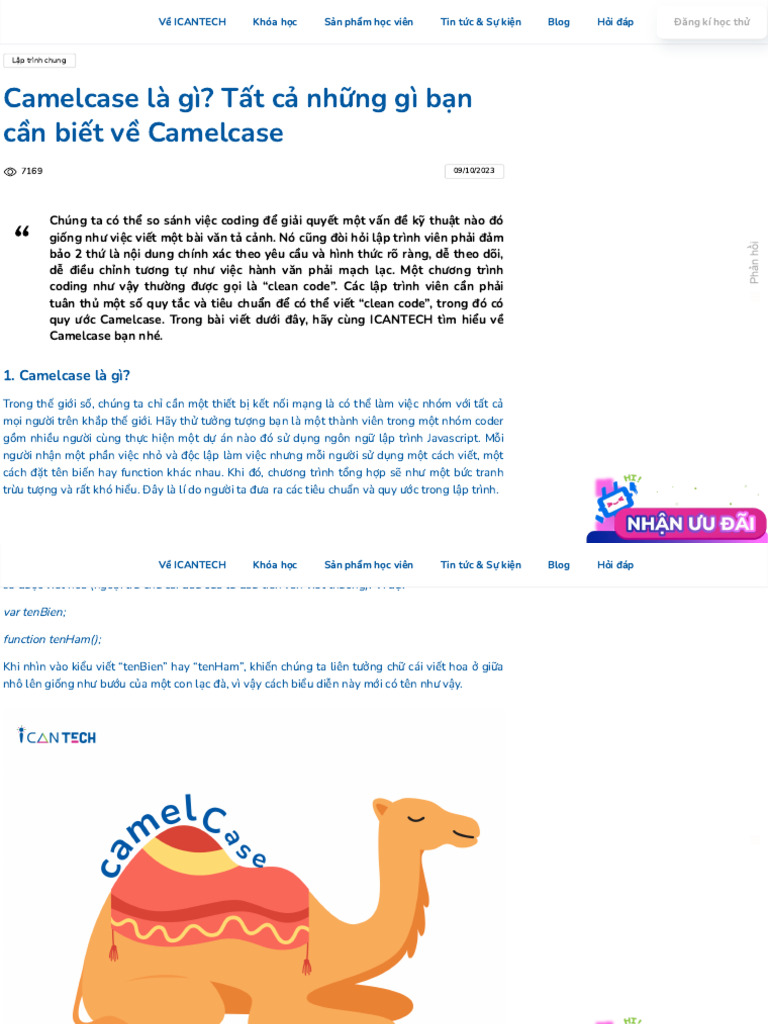 Camelcase Là Gì - Tất Cả Những Gì Bạn Cần Biết Về Camelcase | PDF