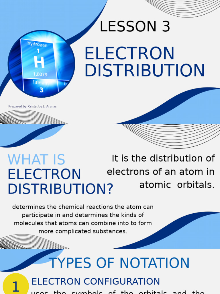 Lesson 3 - Electron Distribution | PDF